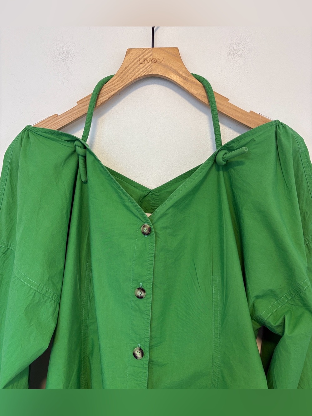 Nanushka Alyssa Button Front Long Sleeve Mini Dress , sz : XL - Picture 9 of 14